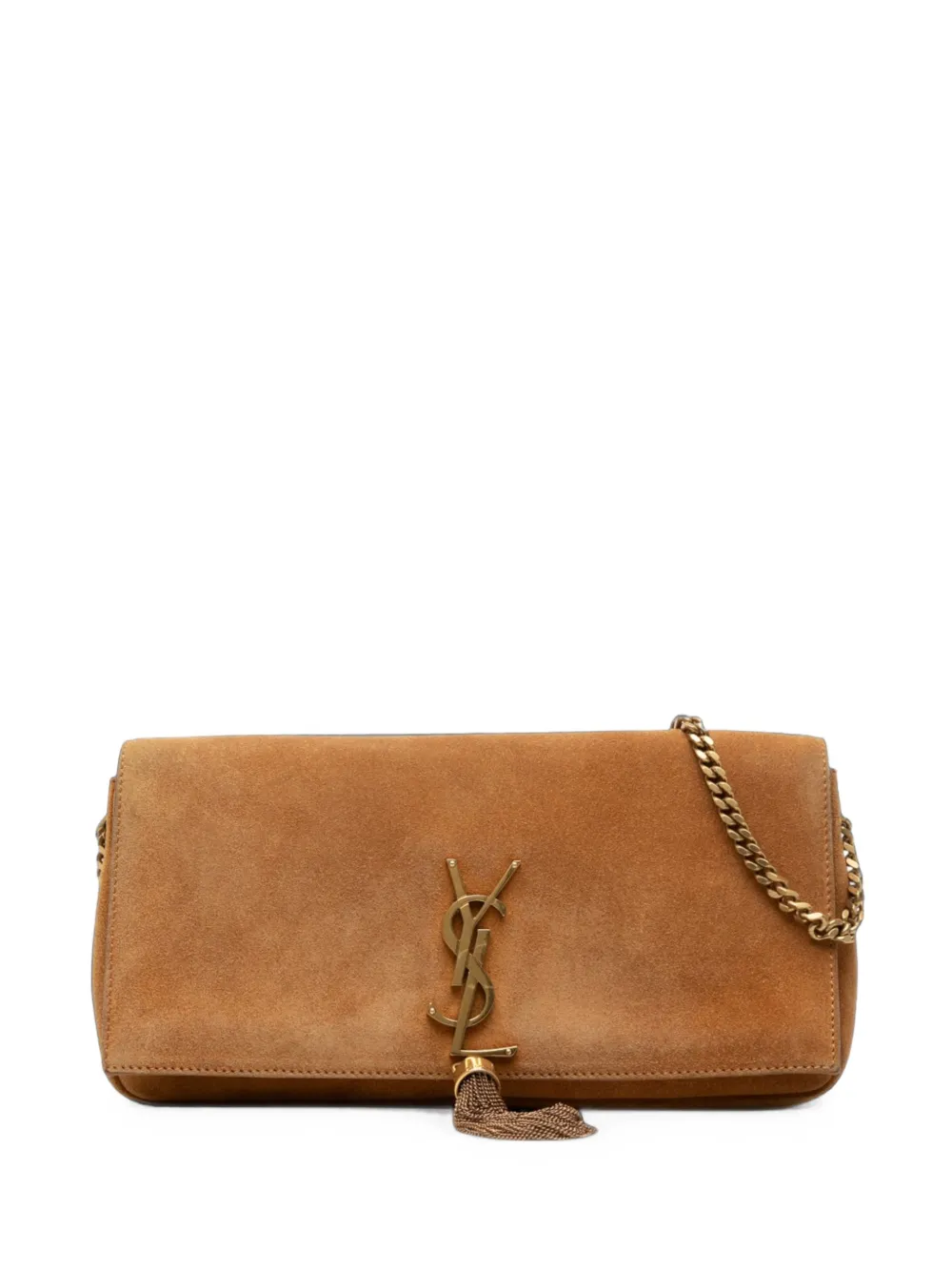 Saint Laurent Pre-Owned 2020 Monogram Kate 99 Satchel-Tasche aus Tweed mit Quaste - Braun
