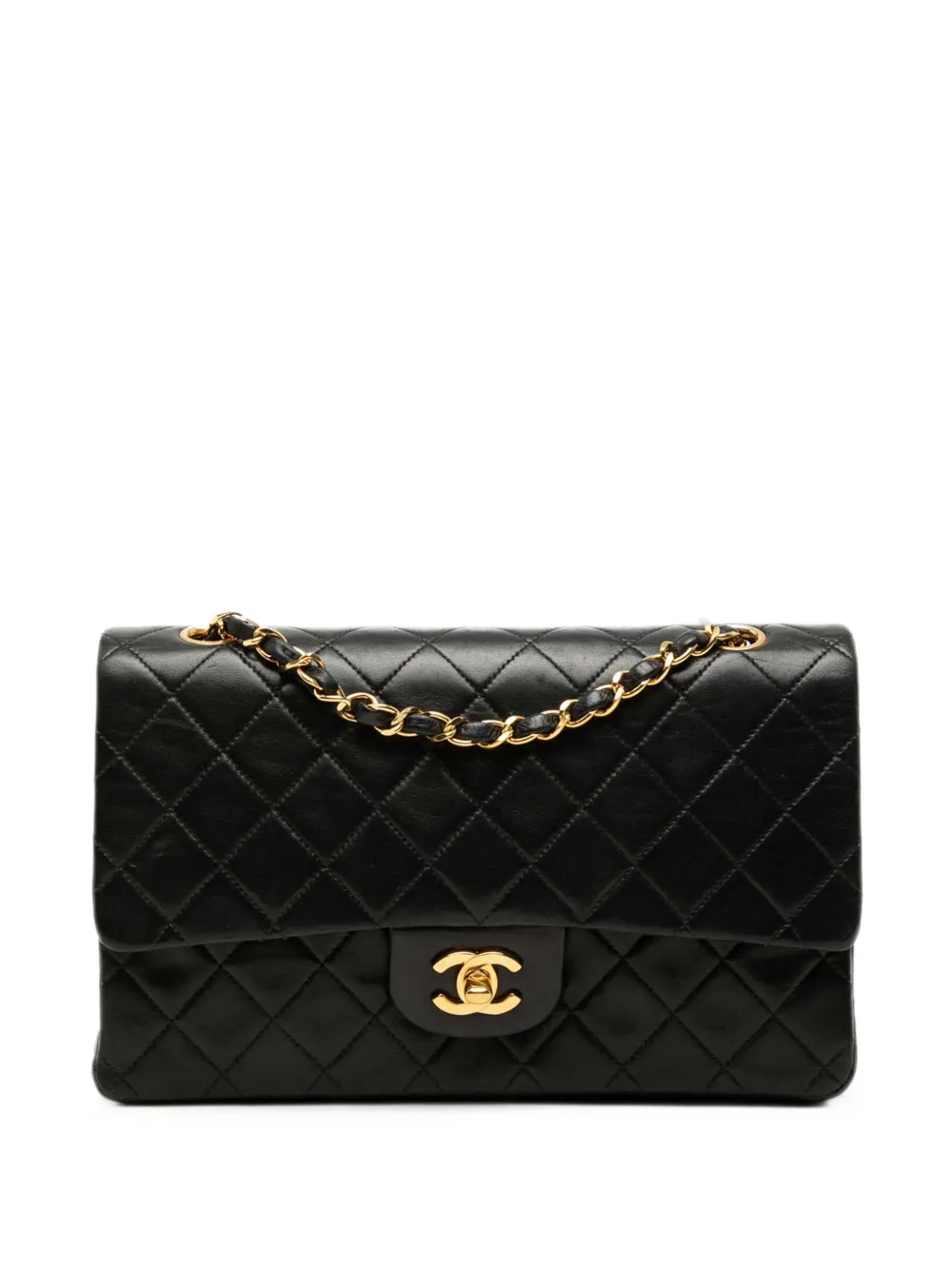 CHANEL Pre-Owned 1989-1991 Medium Classic Lambskin Double Flap shoulder bag - Schwarz