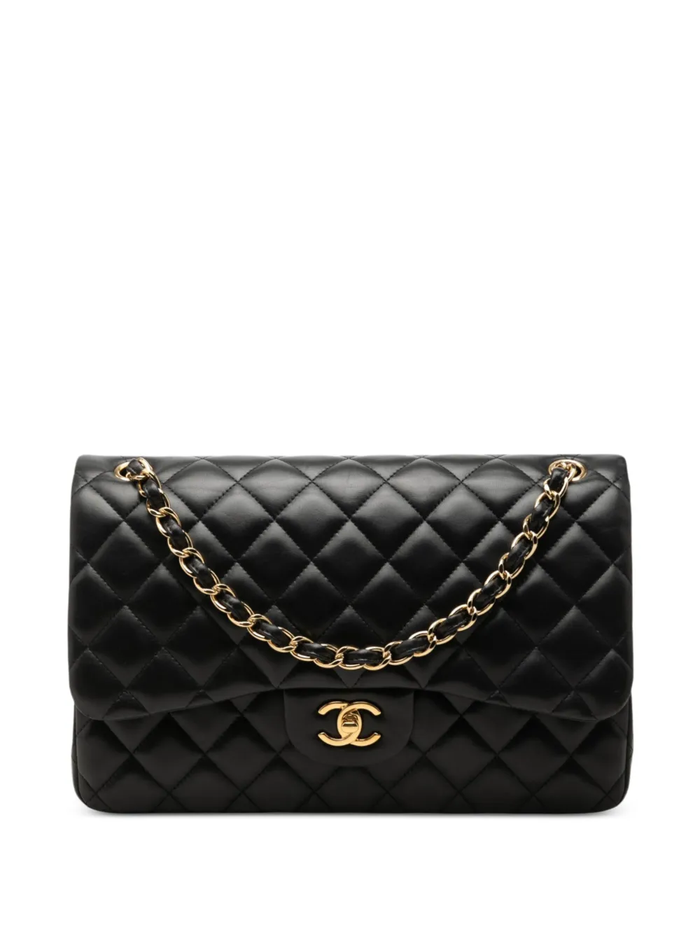 CHANEL Pre-Owned 2011 Jumbo Classic Lambskin Double Flap shoulder bag - Nero