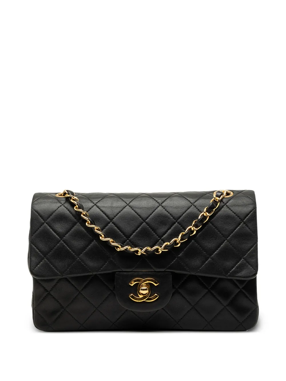CHANEL Pre-Owned 1989-1991 Small Classic Lambskin Double Flap shoulder bag - Nero