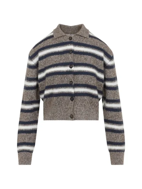 Brunello Cucinelli striped button-up cardigan