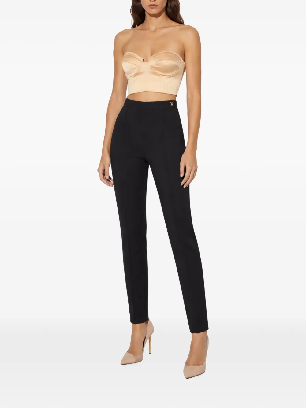Elisabetta Franchi Strapless top Beige