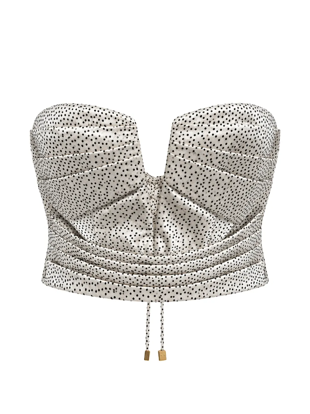 Elisabetta Franchi polka-dot lace-up top