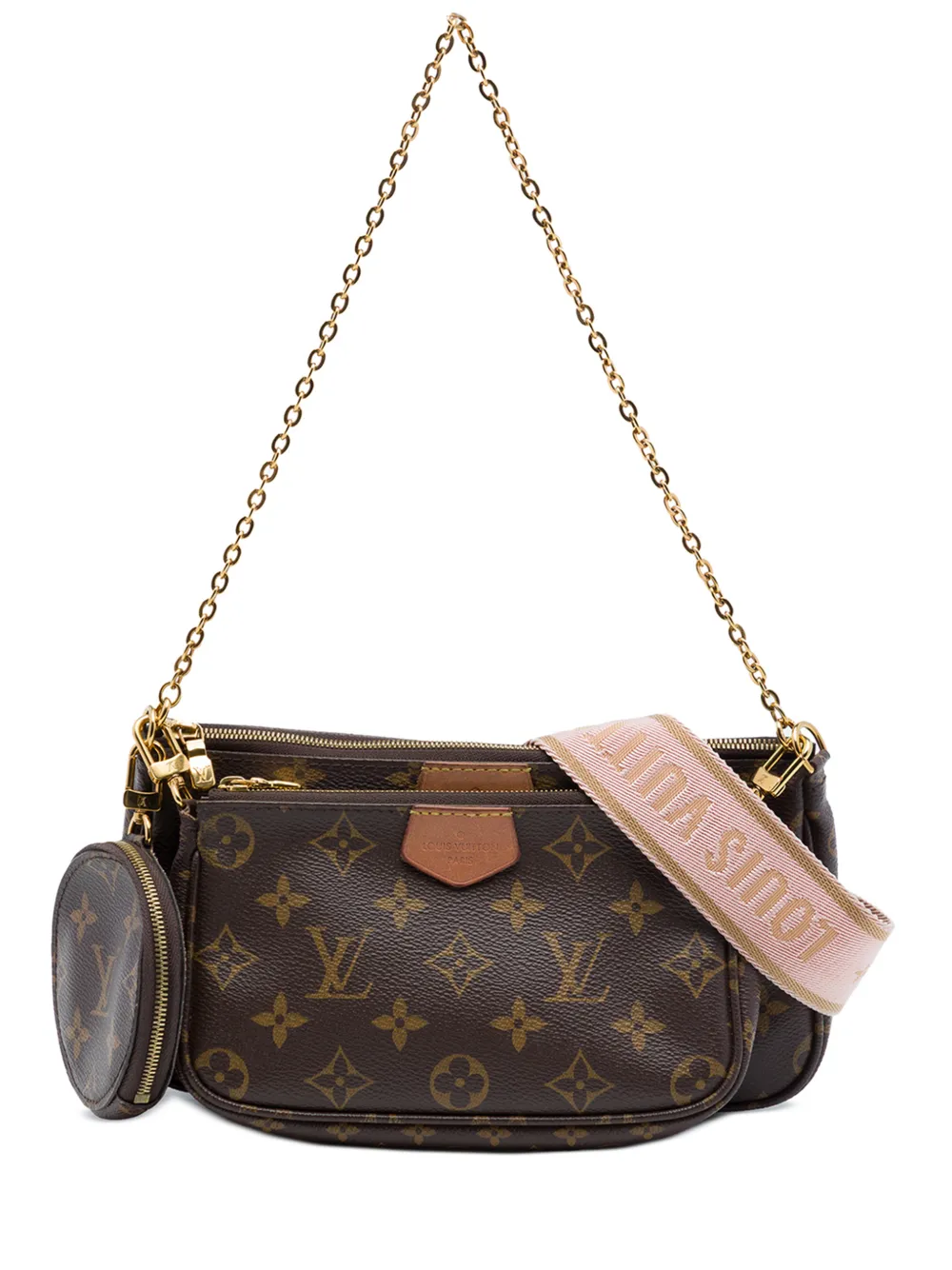 Louis Vuitton Pre-Owned 2020 Multi Pochette Accessoires Satchel-Tasche mit Monogramm - Braun