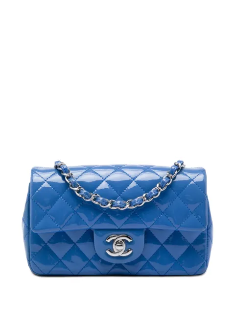 CHANEL Pre-Owned 2015-2016 Mini Rectangular Classic Patent Single Flap crossbody bag