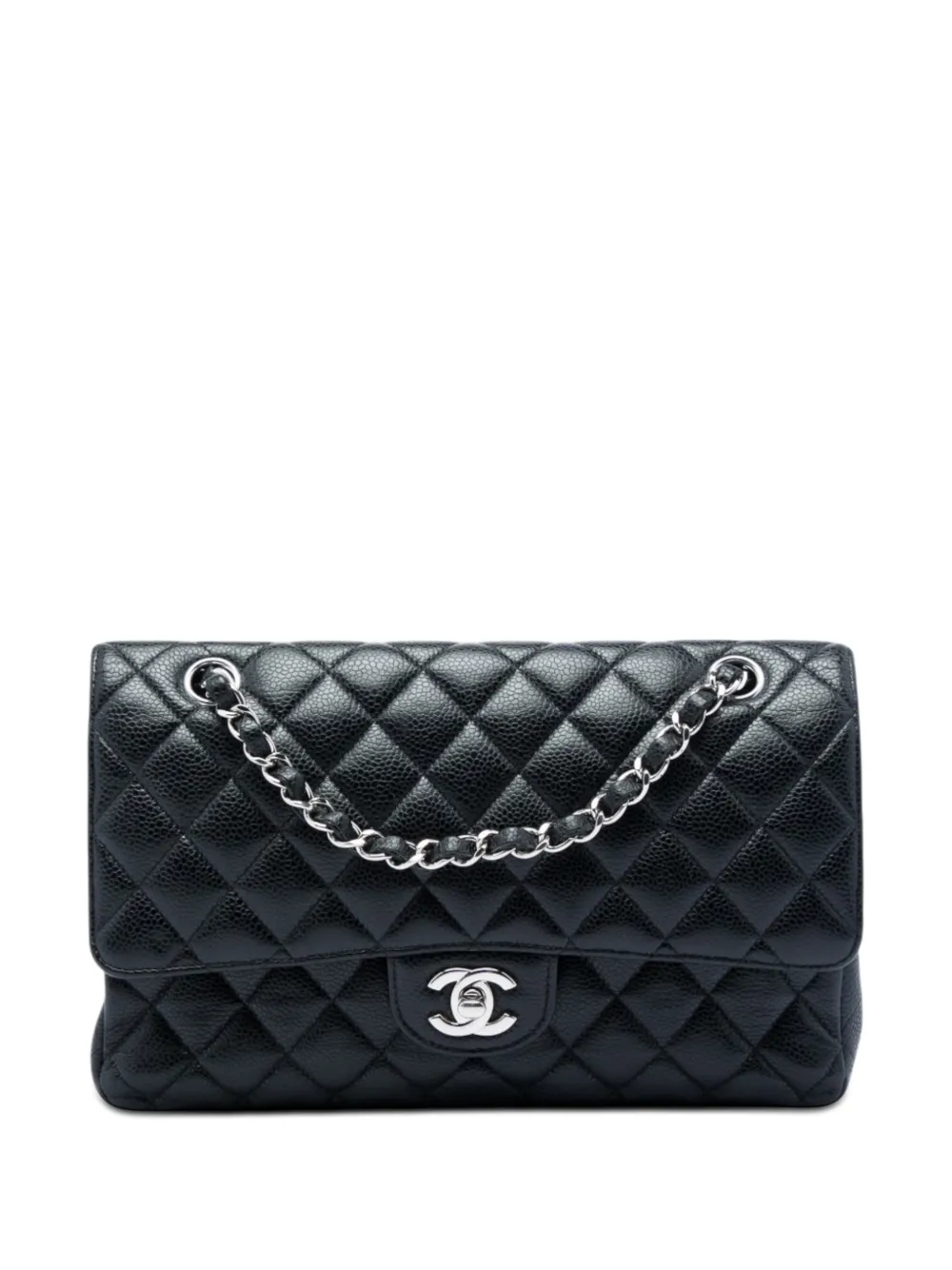 CHANEL Pre-Owned 2019 Medium Classic Caviar Double Flap shoulder bag - Schwarz
