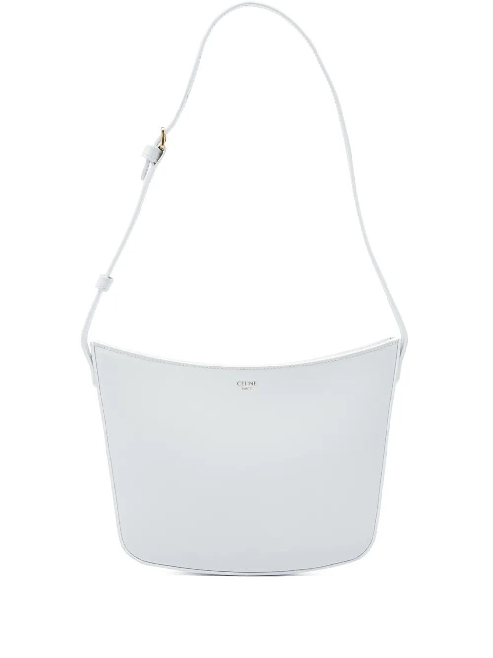 Celine Pre-Owned 2023 Medium Shiny Calfskin Croque shoulder bag - Bianco