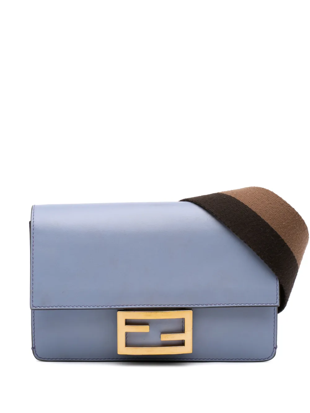 Fendi Pre-Owned 2010-2026 Calfskin Flat Baguette crossbody bag - Blu