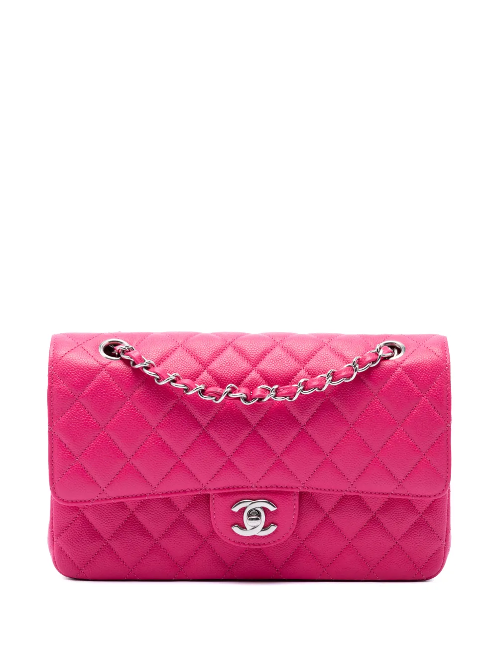 CHANEL Pre-Owned 2010-2011 Medium Classic Caviar Double Flap shoulder bag - Rosa