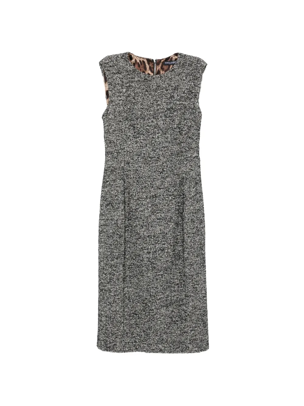 Dolce & Gabbana tweed sleeveless dress - Grigio