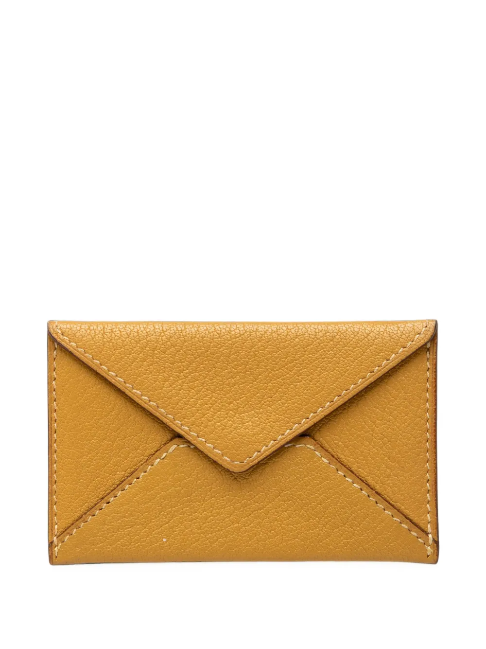 Hermès Pre-Owned 2008 Chevre Mysore Envelope Pouch card holder - Giallo