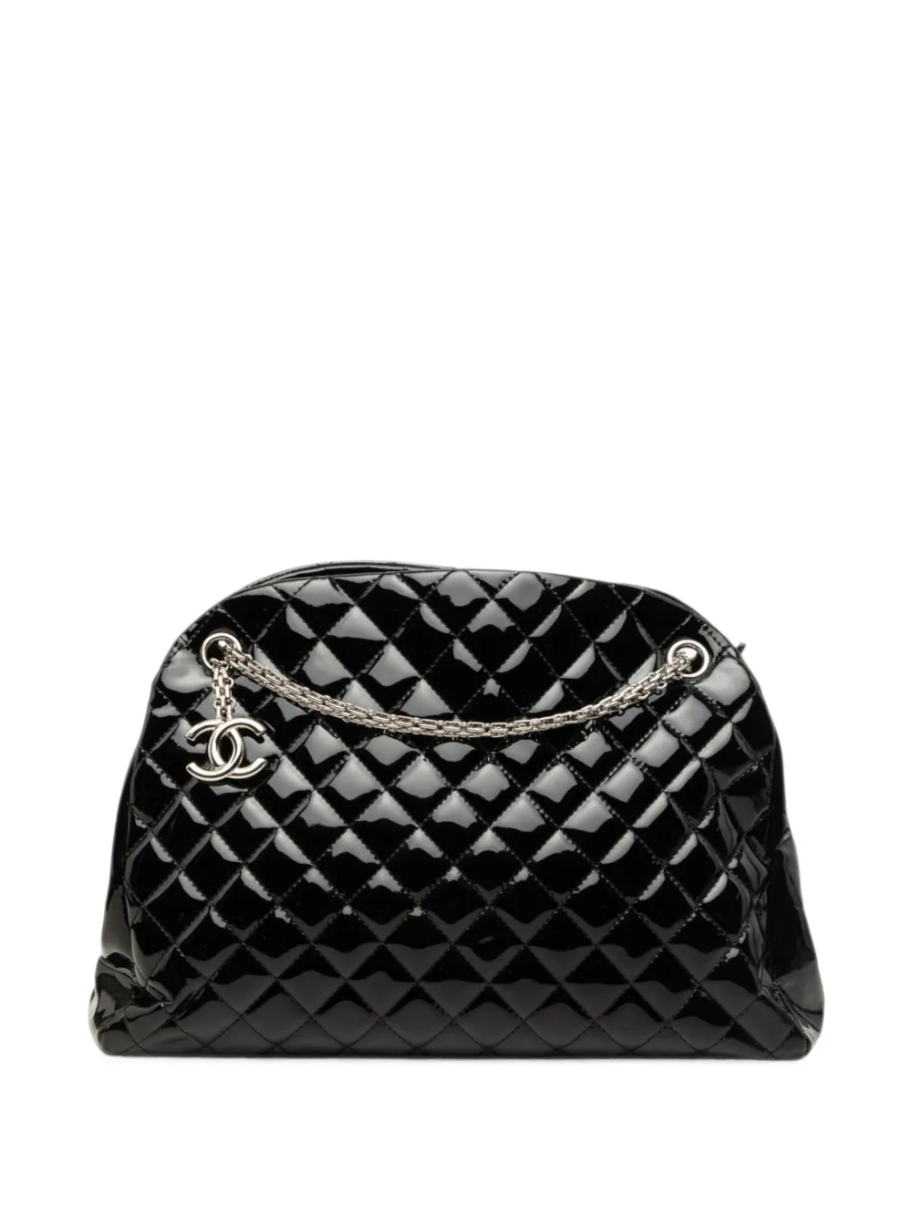 CHANEL Pre-Owned 2011 Large Quilted Patent Just Mademoiselle Bowling Bag shoulder bag - Nero