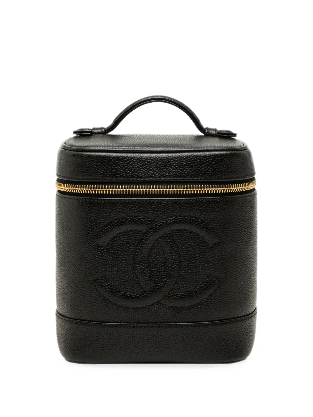 CHANEL Pre-Owned 1996-1997 CC Caviar Case vanity bag - Nero