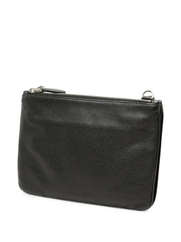 Prada Pre-Owned 2010-2026 Vitello Phenix Double Zip Crossbody Bag