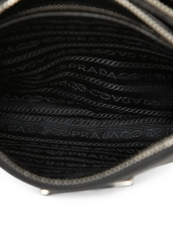 Prada Pre-Owned 2010-2026 Vitello Phenix Double Zip Crossbody Bag