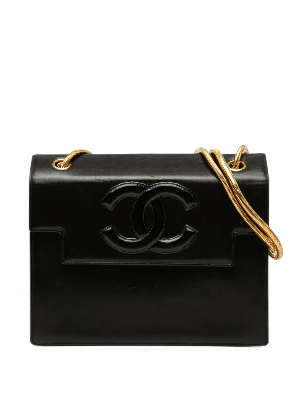 CHANEL Pre-Owned 1996-1997 CC Lambskin Snake Chain Flap shoulder bag - Schwarz