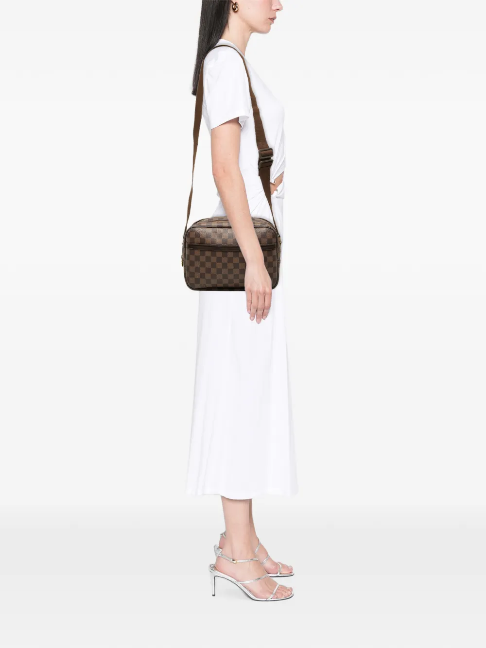 Louis Vuitton Pre-Owned 2009 Damier Ebene Reporter PM crossbody bag - Marrone