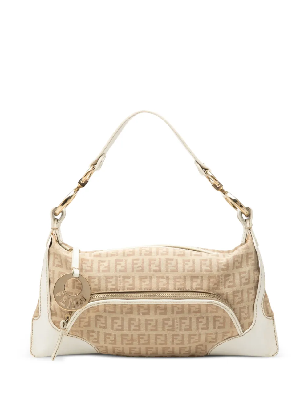 Fendi Pre-Owned 2000-2010 Zucchino Canvas Chef Pocket shoulder bag - Bianco
