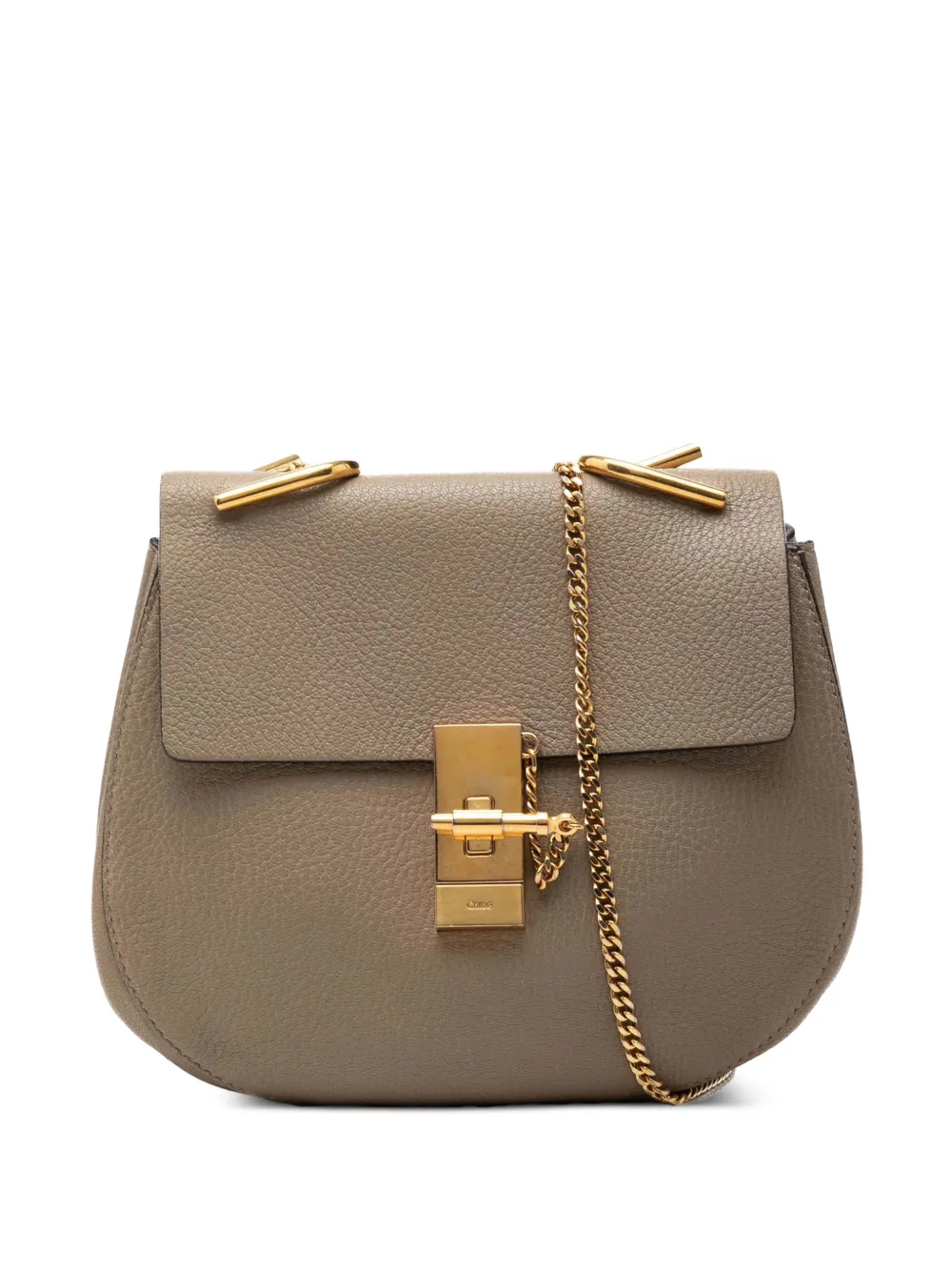 Chloé Pre-Owned 2016 Small Grained Calfskin Drew crossbody bag - Marrone
