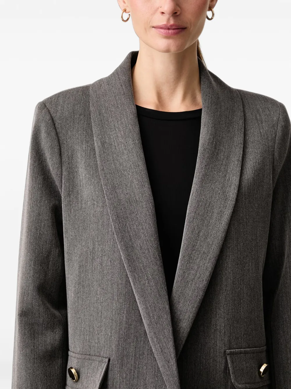 FRACOMINA shawl-lapel button-detail blazer Grijs