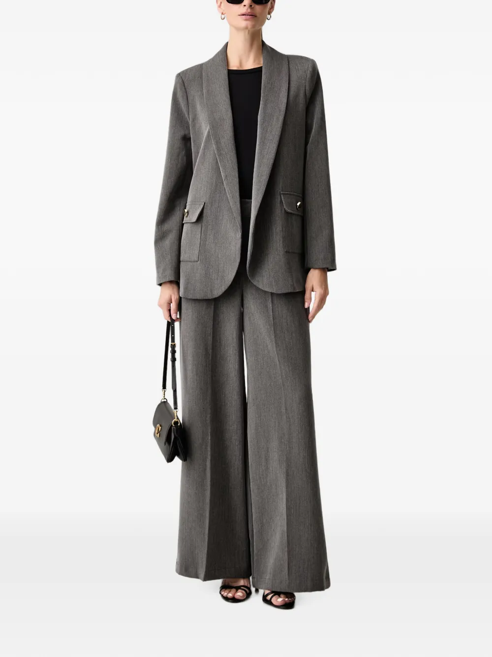 FRACOMINA shawl-lapel button-detail blazer Grijs