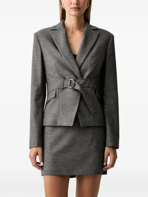 FRACOMINA belted herringbone blazer