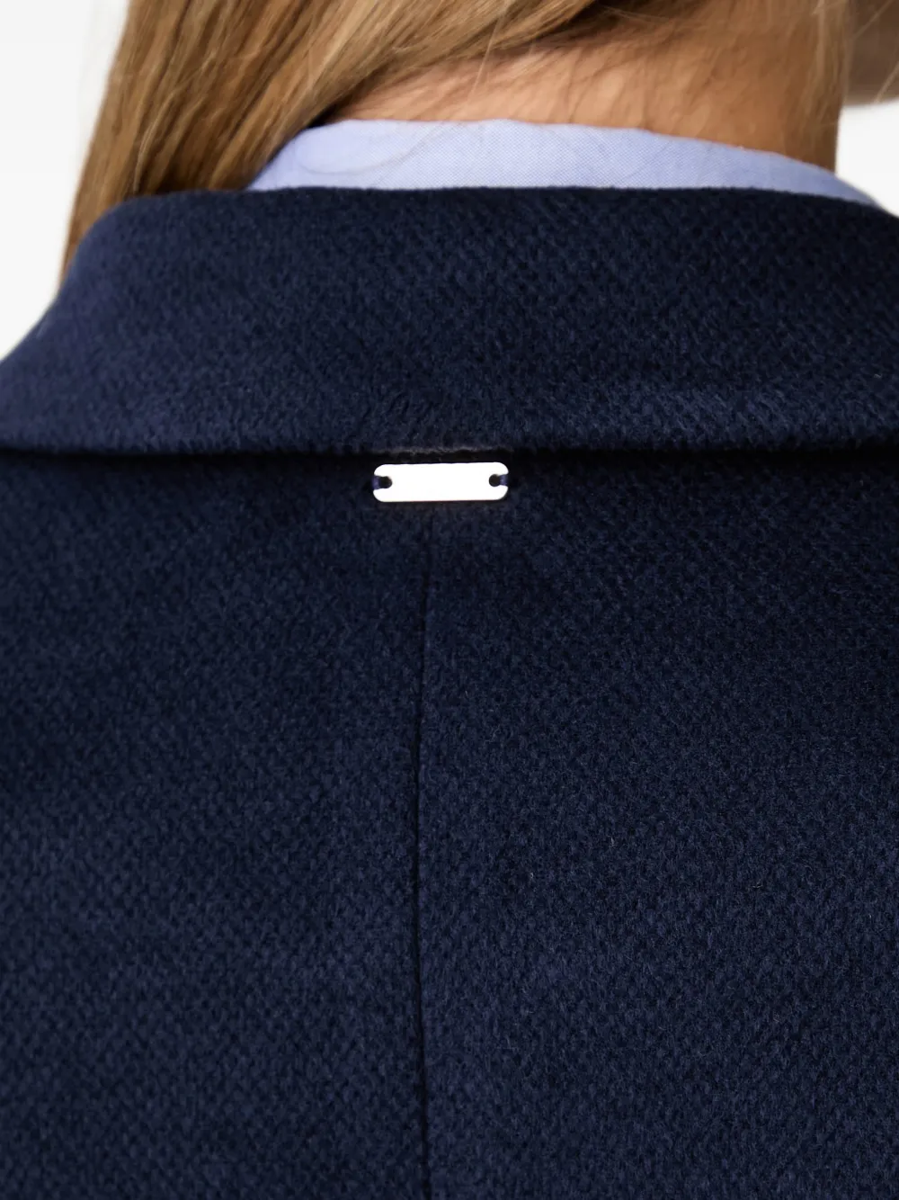 FRACOMINA Jas met gekerfde revers en ringdetail Blauw