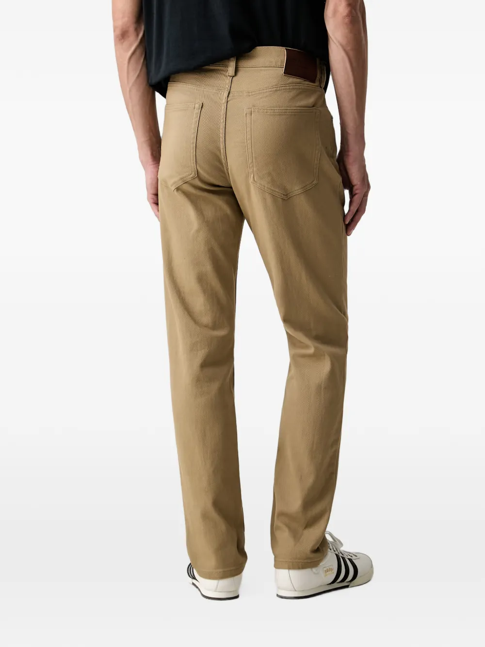 Gant logo-patch straight-leg jeans Beige