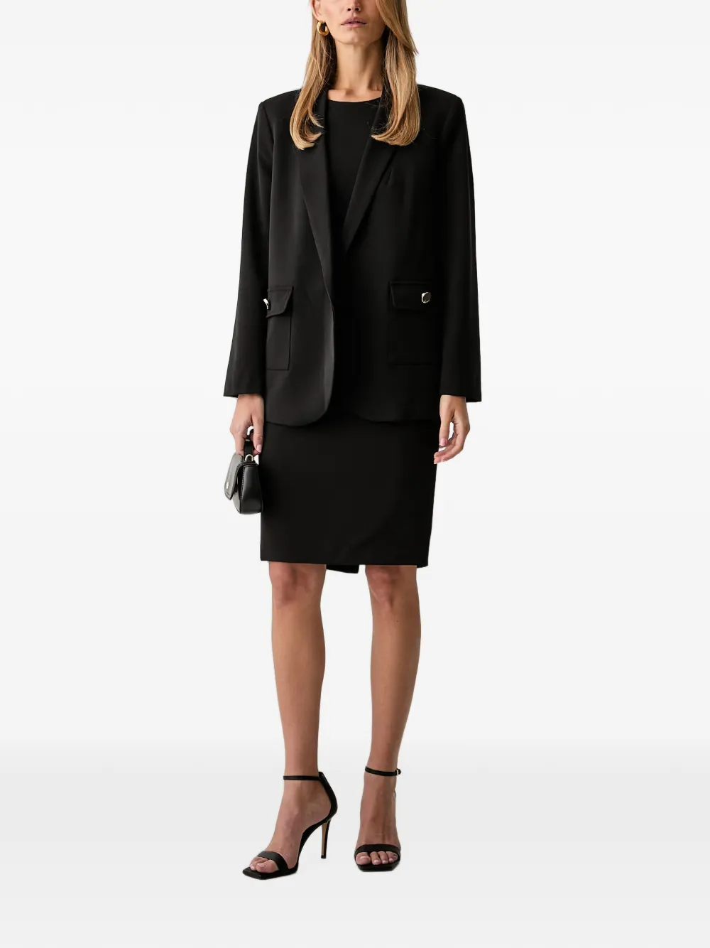 FRACOMINA Blazer met klepzak en sjaalrevers Zwart