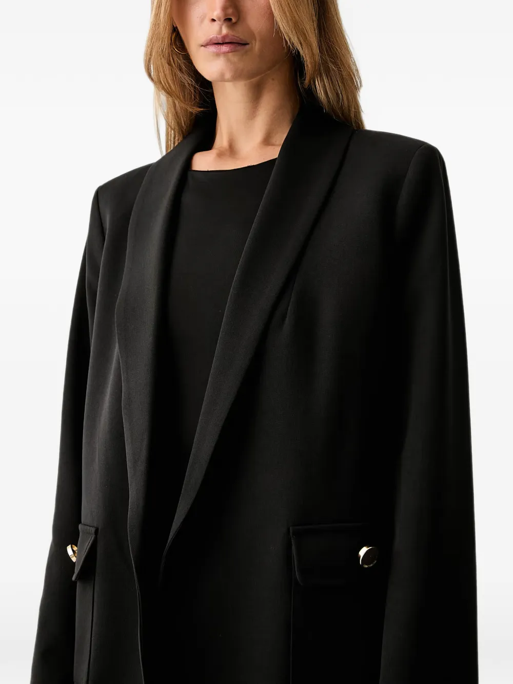 FRACOMINA Blazer met klepzak en sjaalrevers Zwart