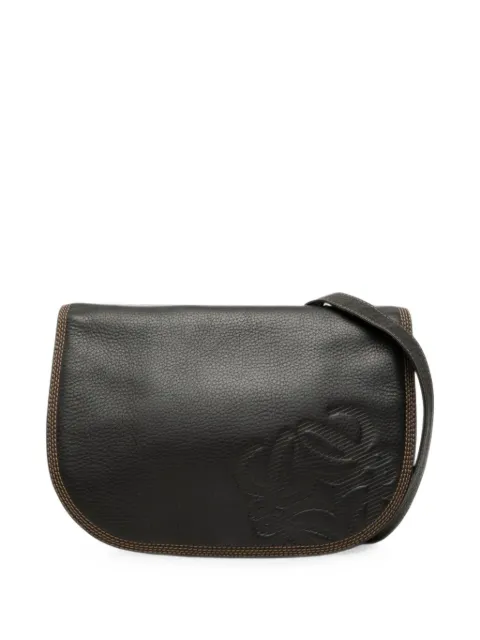 Loewe Pre-Owned 1990-2010 Leather Anagram Flap crossbody bag