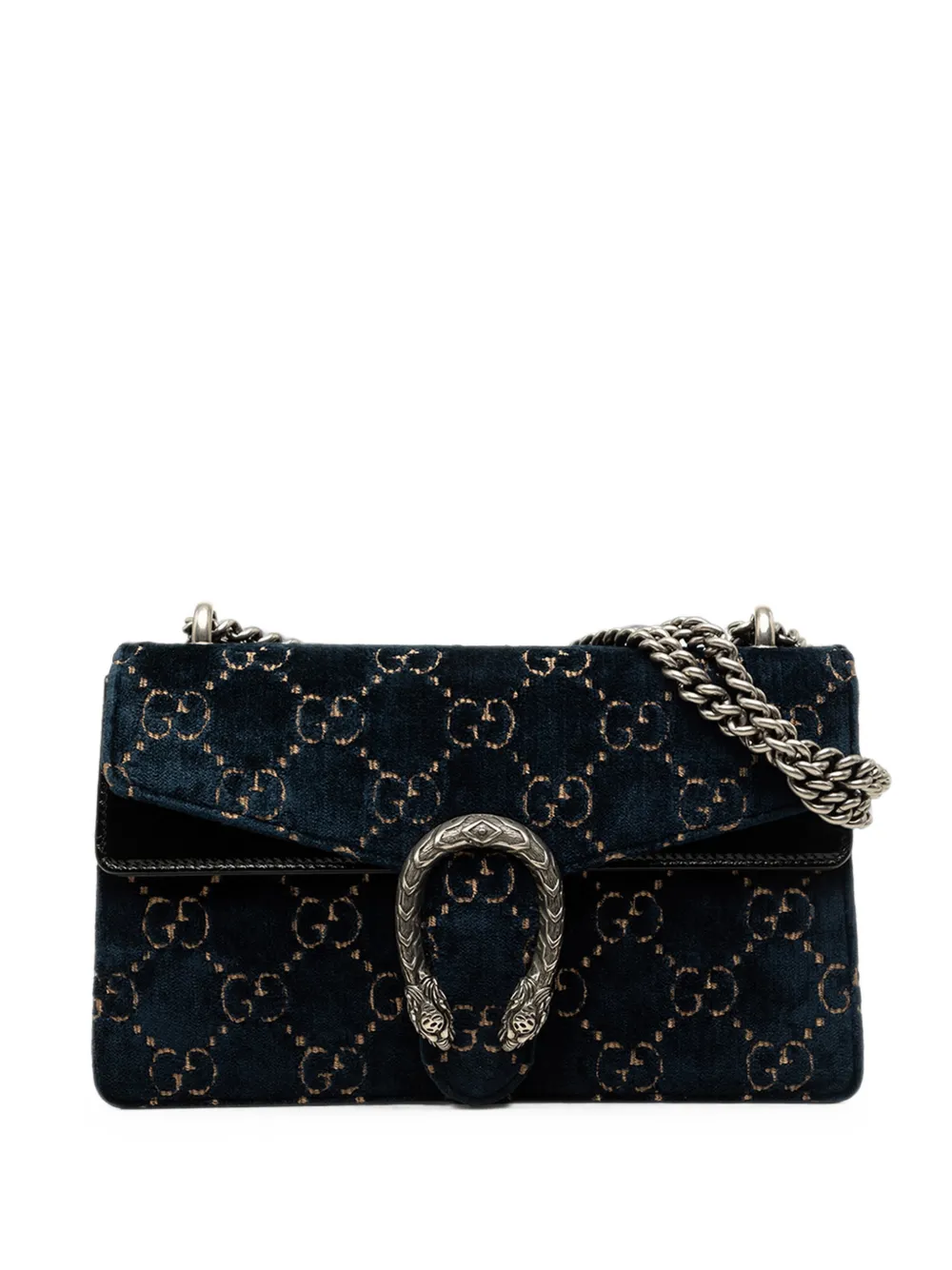 Gucci Pre-Owned 2016-2026 Medium GG Velvet Dionysus shoulder bag - Blau