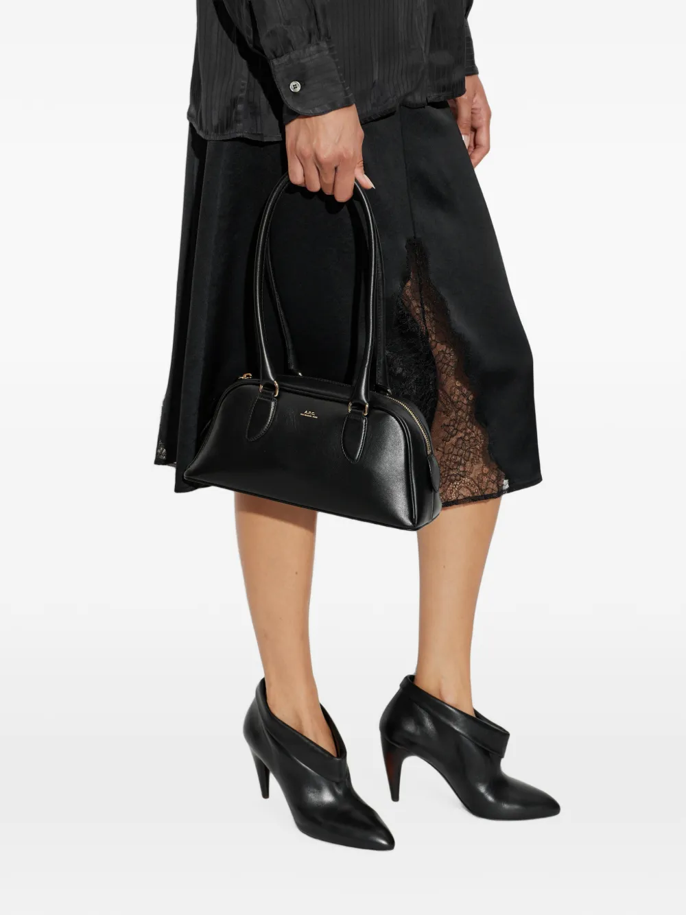 A.P.C. Paloma schoudertas met logoprint Zwart