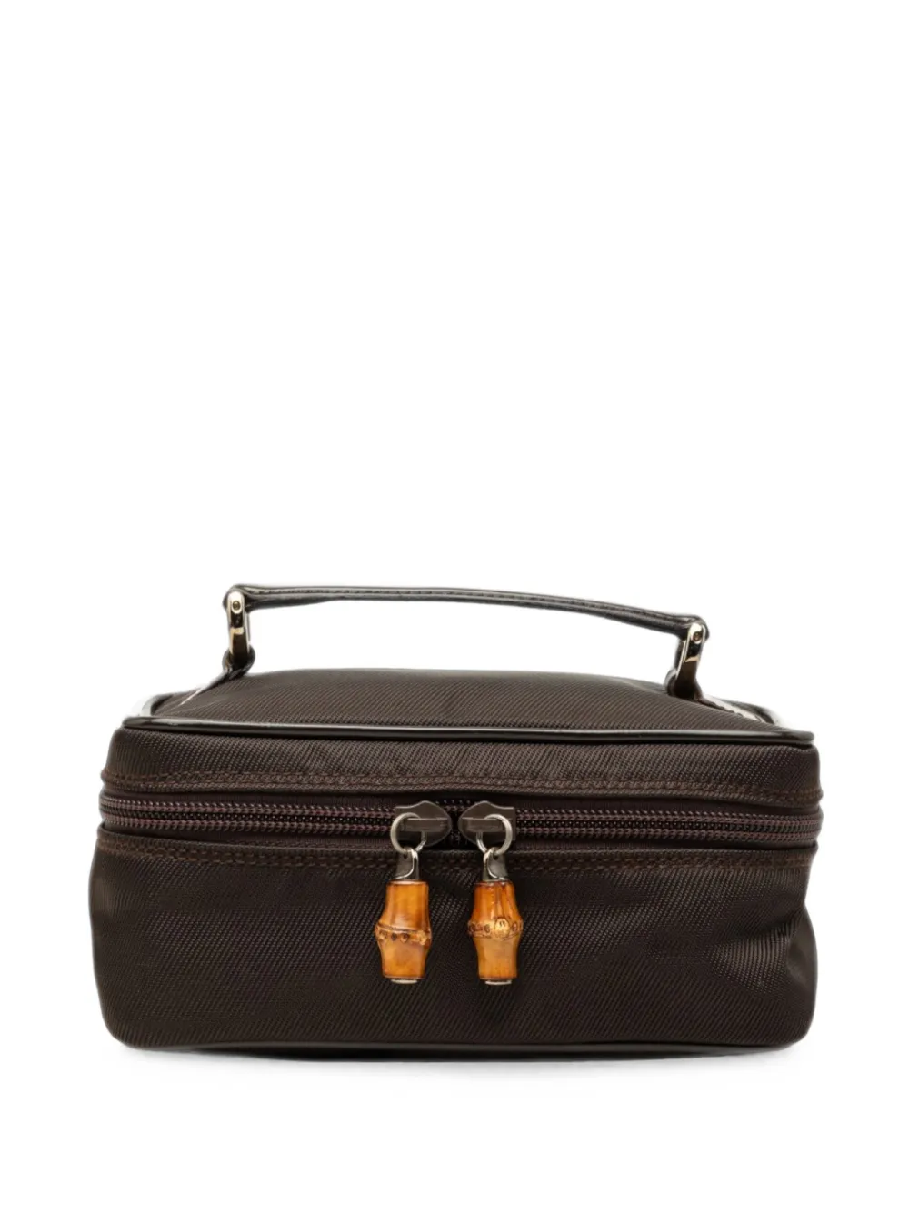 Gucci Pre-Owned Trousse Bamboo in nylon XX secolo - Marrone