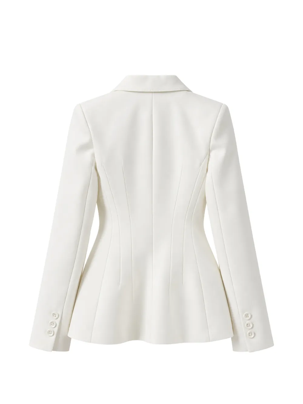 Elisabetta Franchi double-breasted hourglass blazer Wit