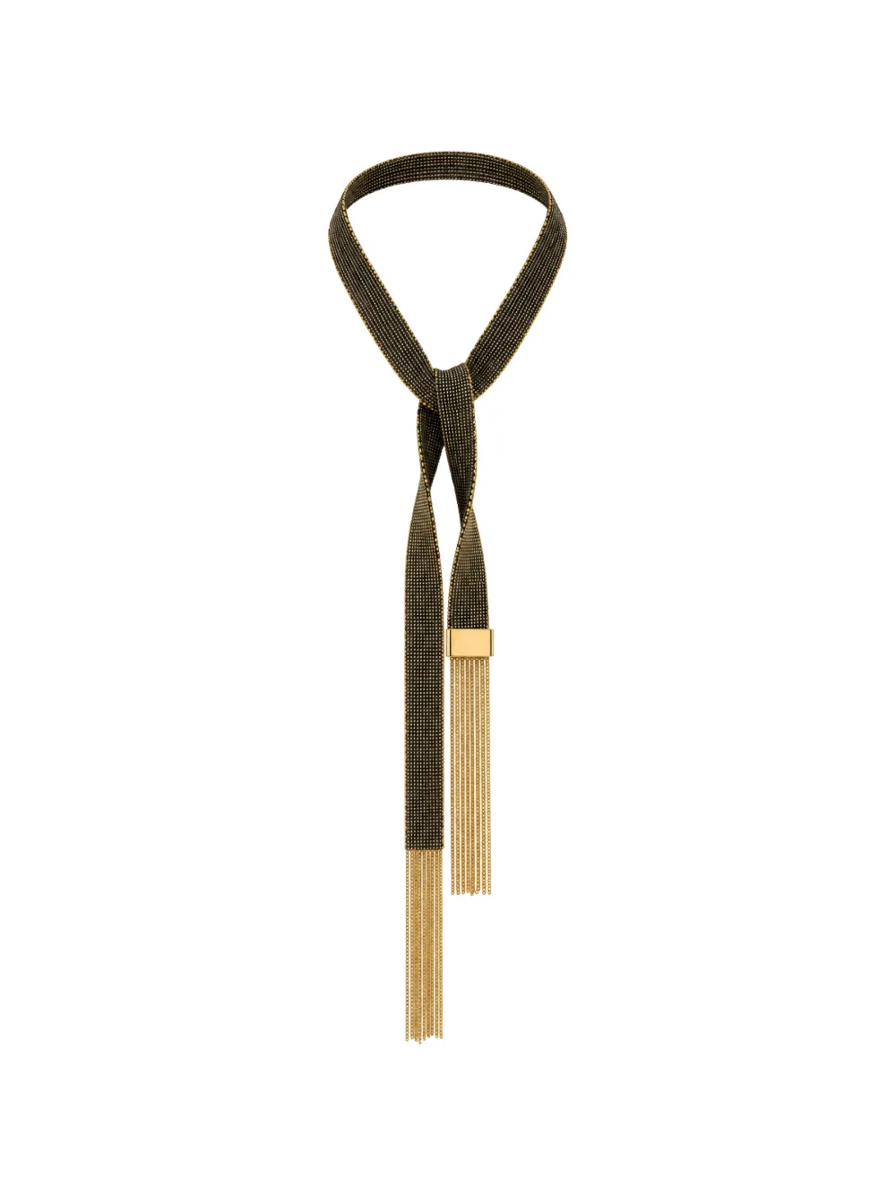Elisabetta Franchi tassel-detail chain-link necklace - Nero
