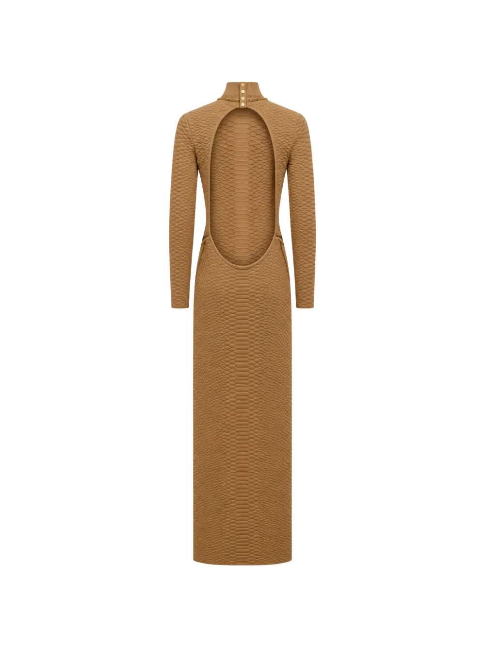 Elisabetta Franchi Maxi-jurk met open rug Bruin