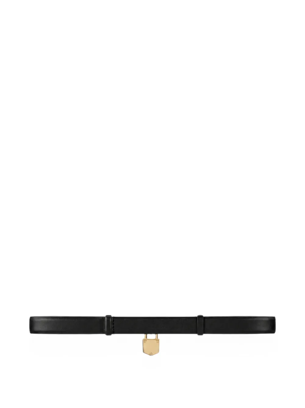 Elisabetta Franchi Leren riem met hangslot-detail Zwart