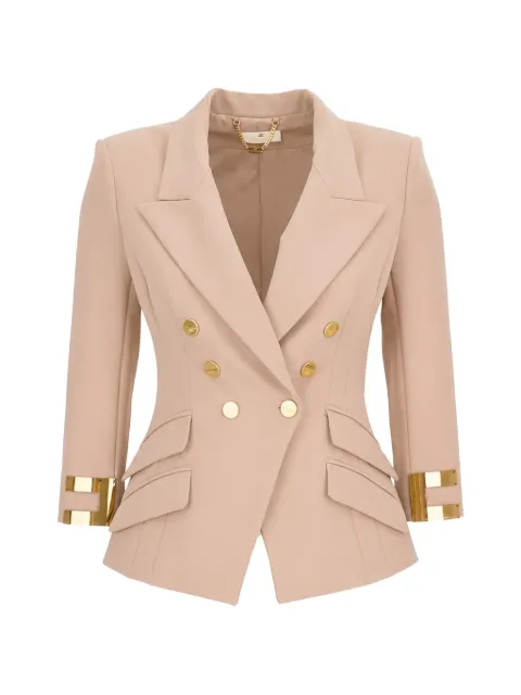 Elisabetta Franchi double-breasted logo-cuff jacket