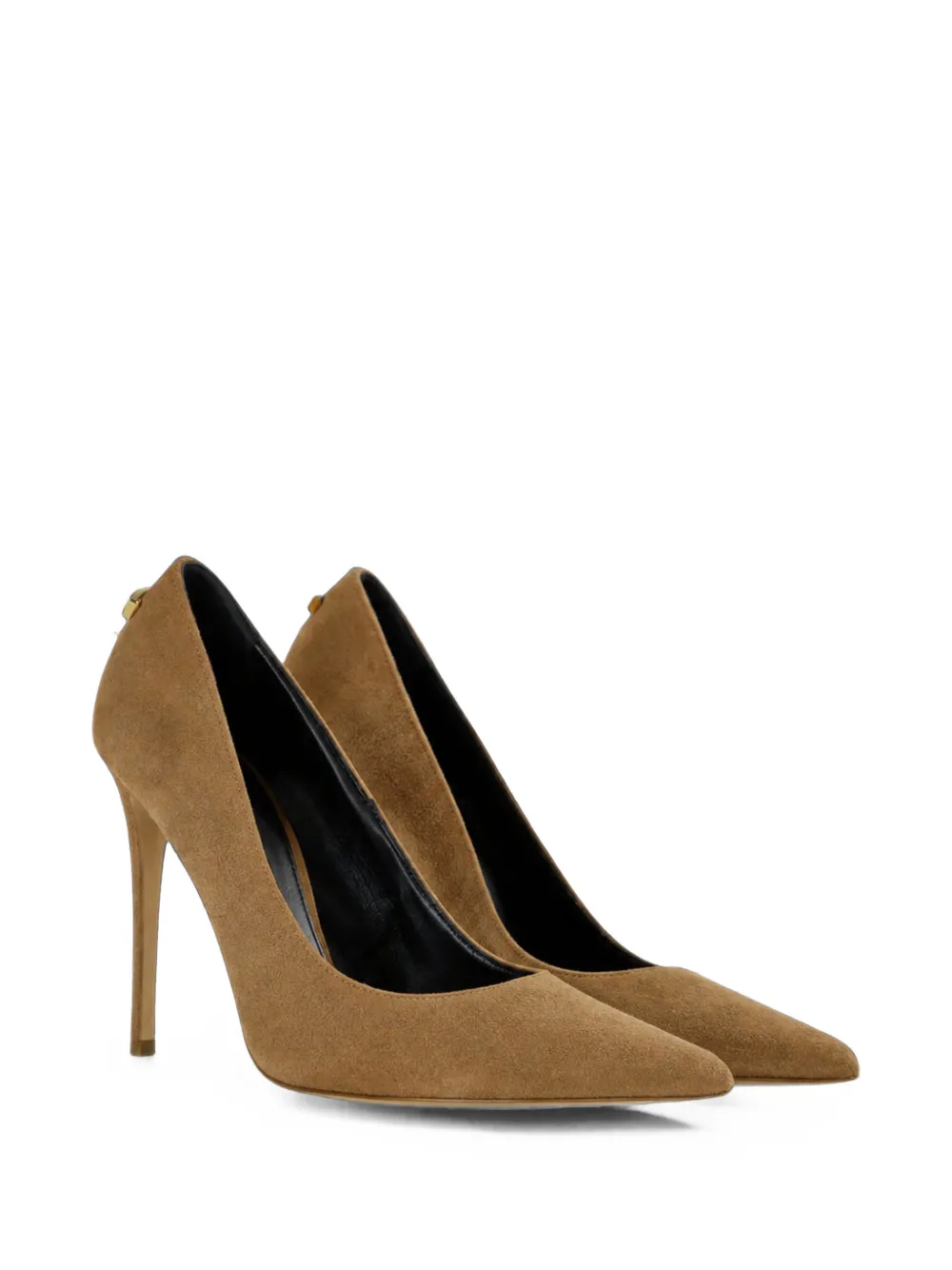 Elisabetta Franchi suede pump with logo detail Bruin