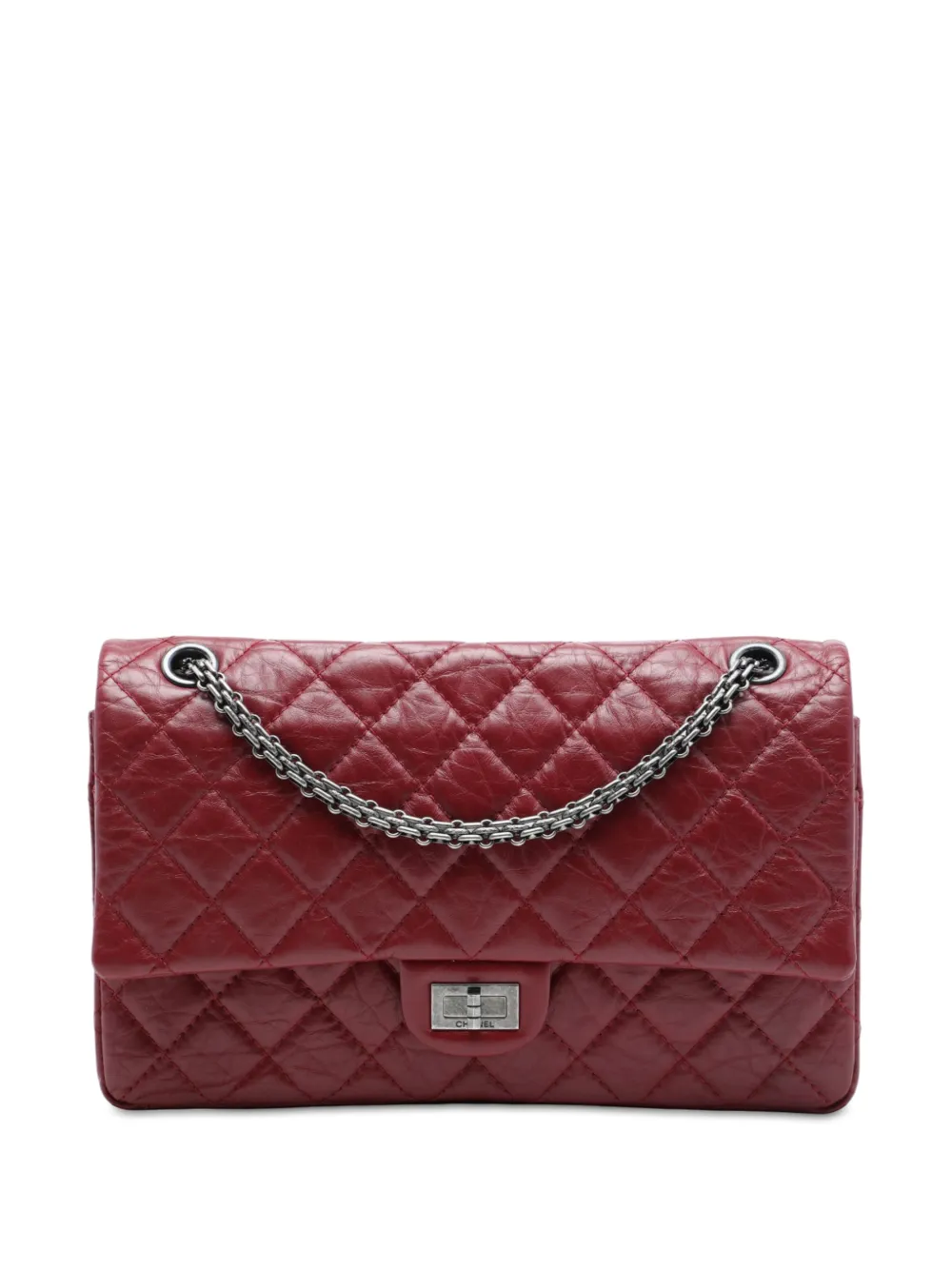 CHANEL Pre-Owned 2011 Quilted Aged Calfskin Reissue 2.55 Double Flap 226 shoulder bag - Red