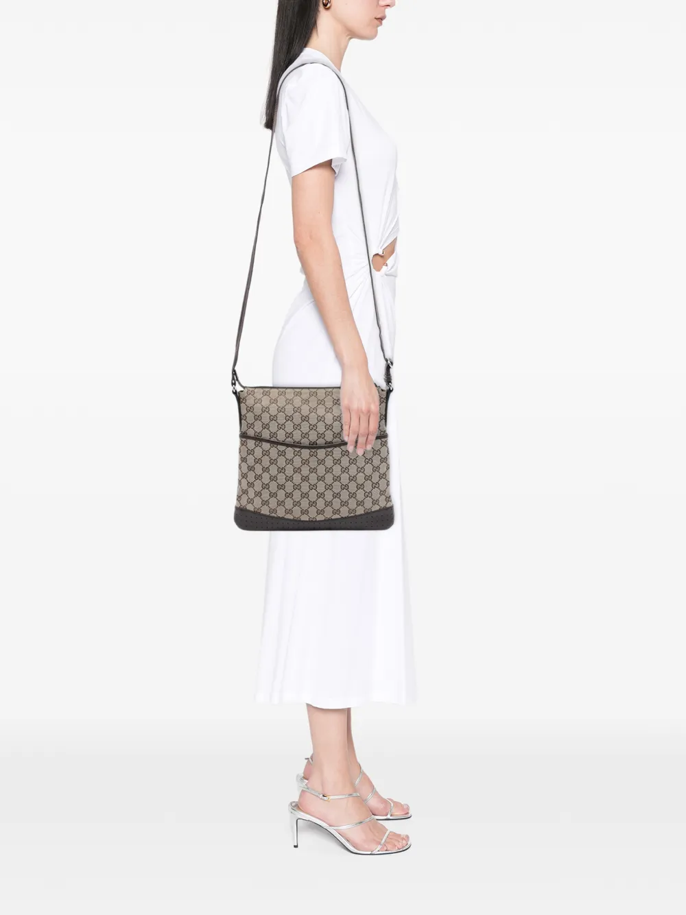 Gucci Pre-Owned 2016-2026 GG canvas crossbodytas Beige