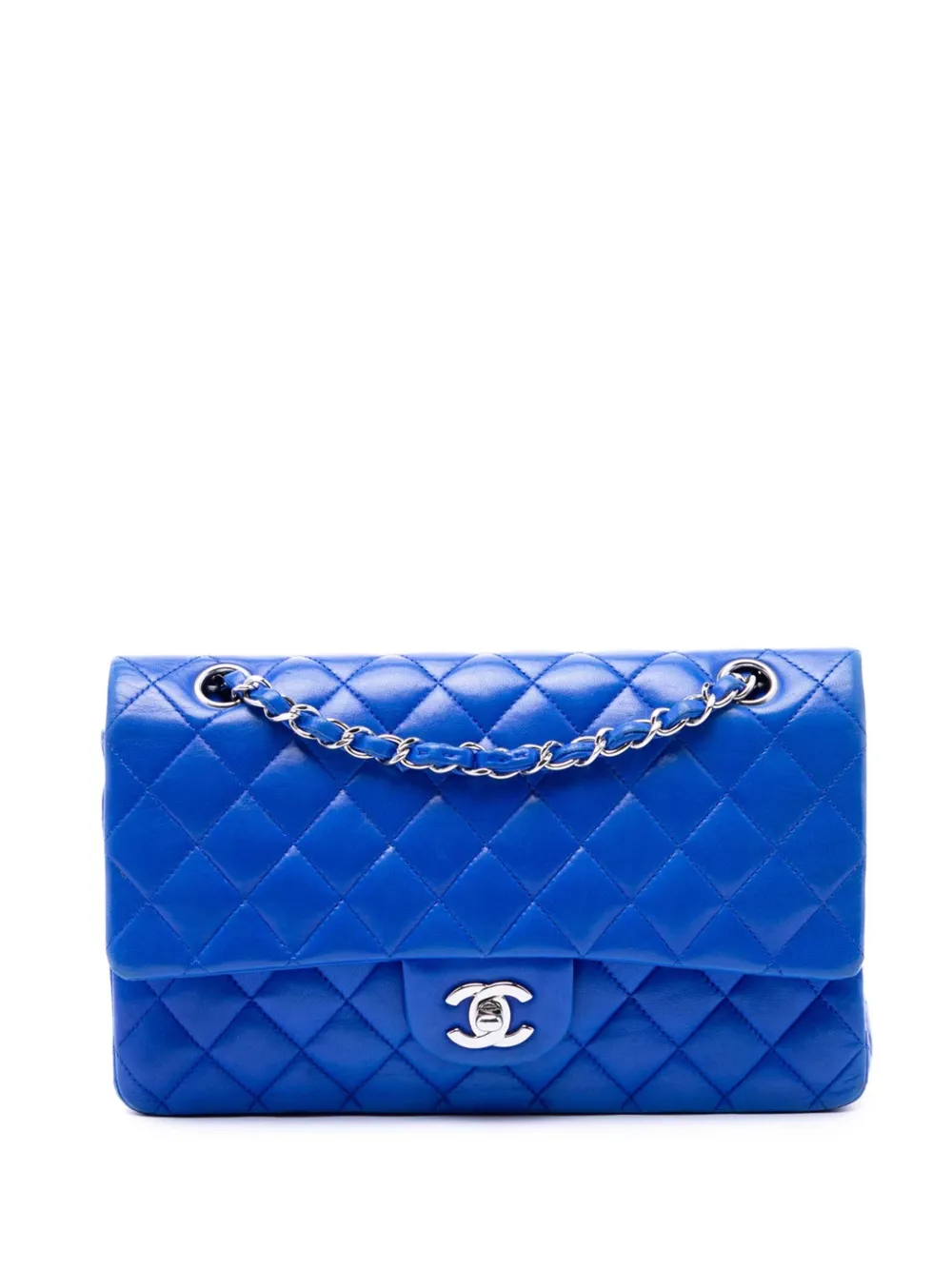 CHANEL Pre-Owned 2009-2010 Medium Classic Lambskin Double Flap shoulder bag - Blau