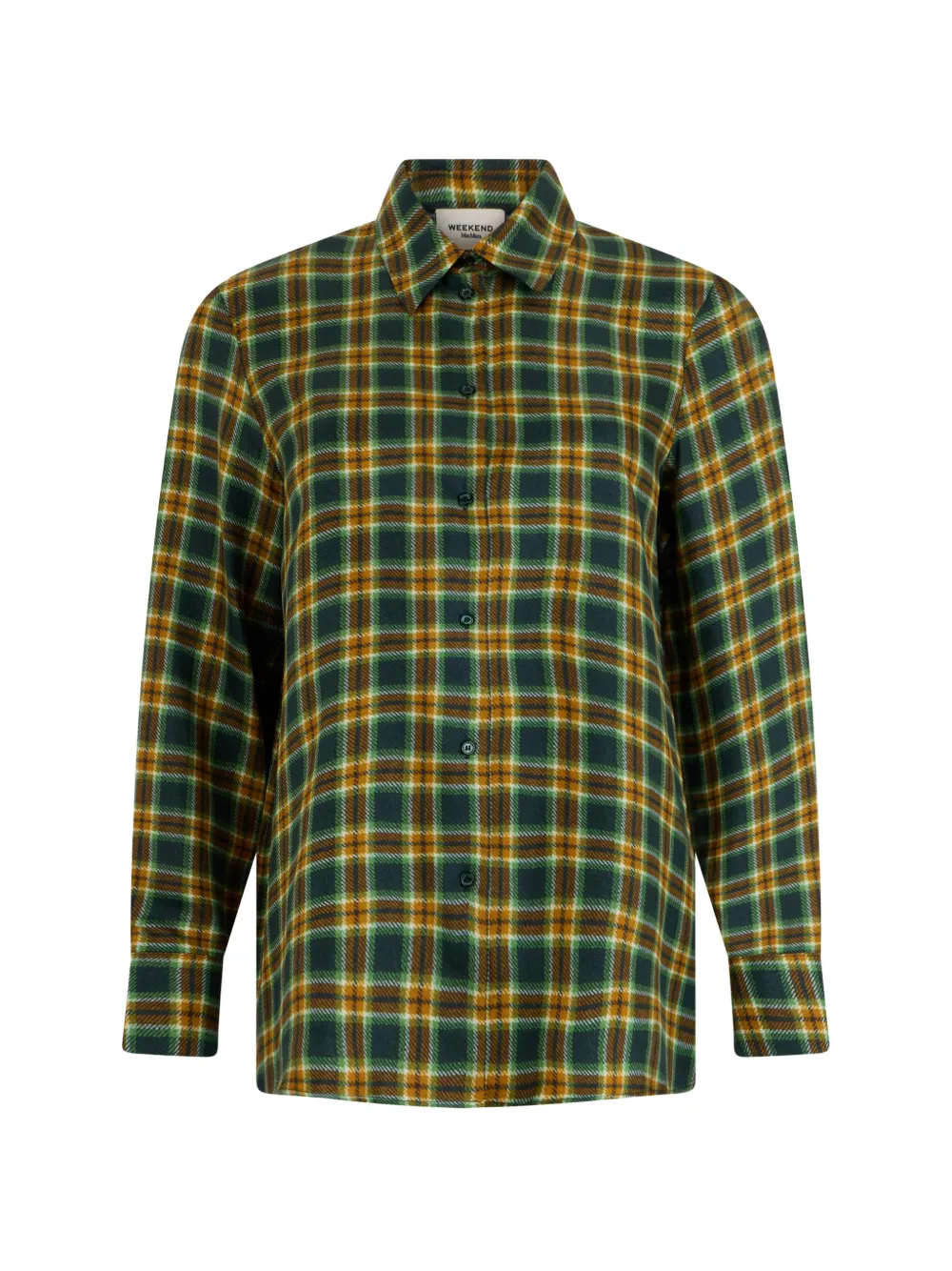 Weekend Max Mara tartan-check button-down shirt - Grün
