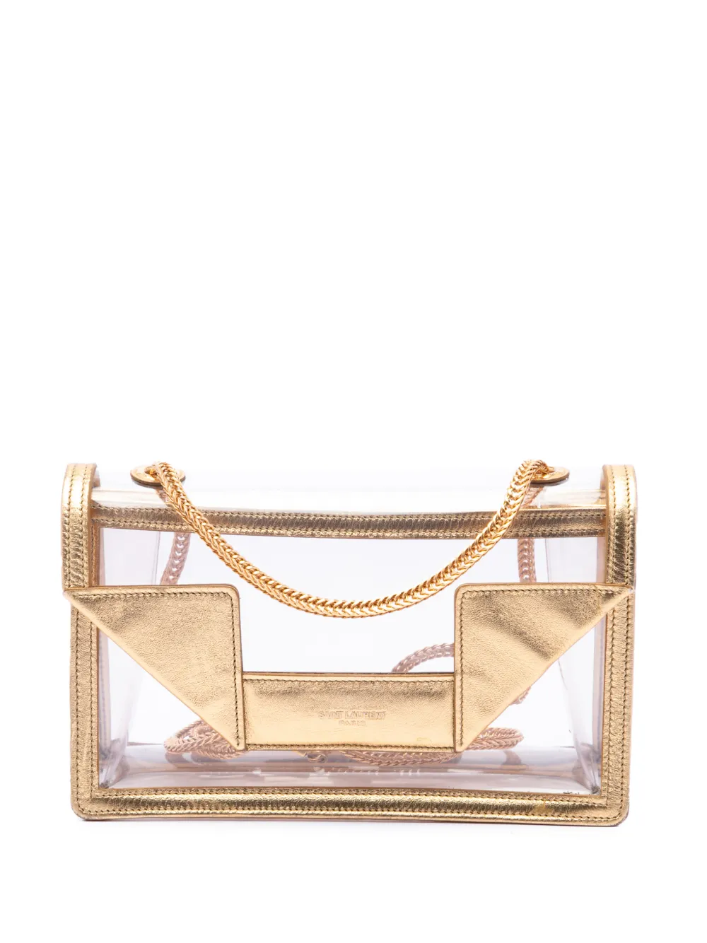 Saint Laurent Pre-Owned 2013 Small Metallic Leather Trimmed PVC Betty crossbody bag - Oro