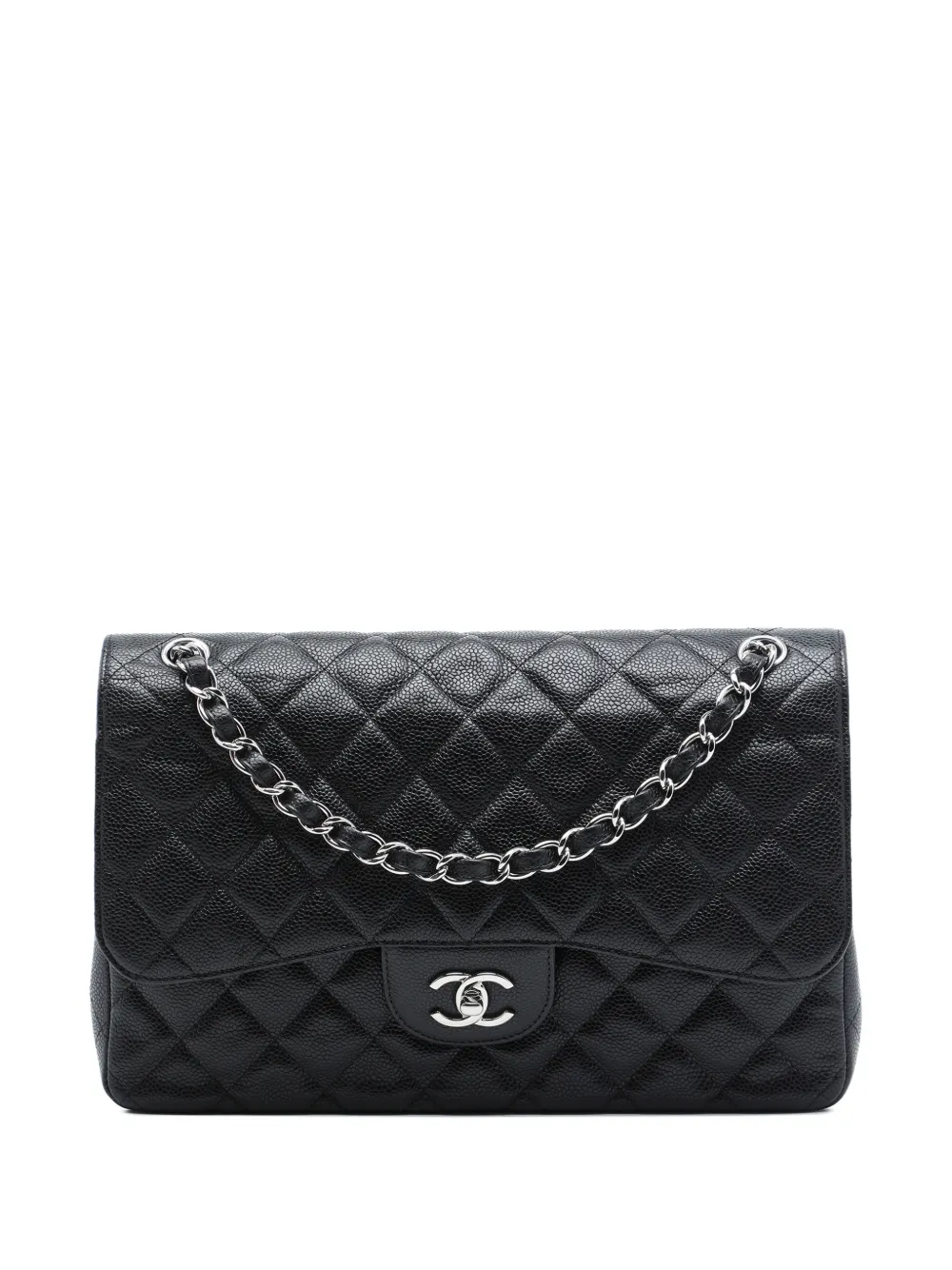 CHANEL Pre-Owned 2011 Jumbo Classic Caviar Double Flap shoulder bag - Nero
