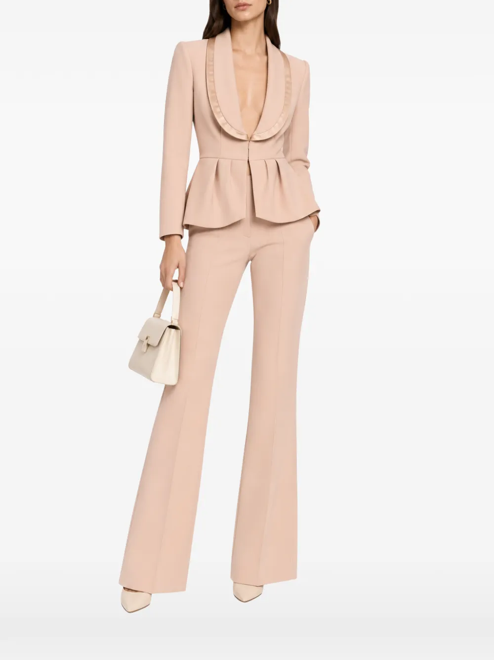 Elisabetta Franchi satin-trim peplum jacket