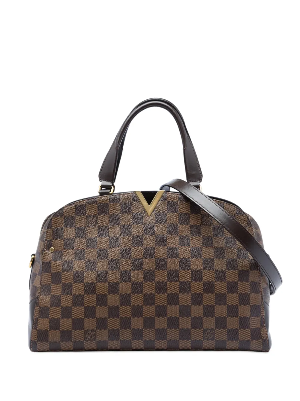 Louis Vuitton Pre-Owned 2016 Damier Ebene Kensington Bowling shoulder bag - Marrone