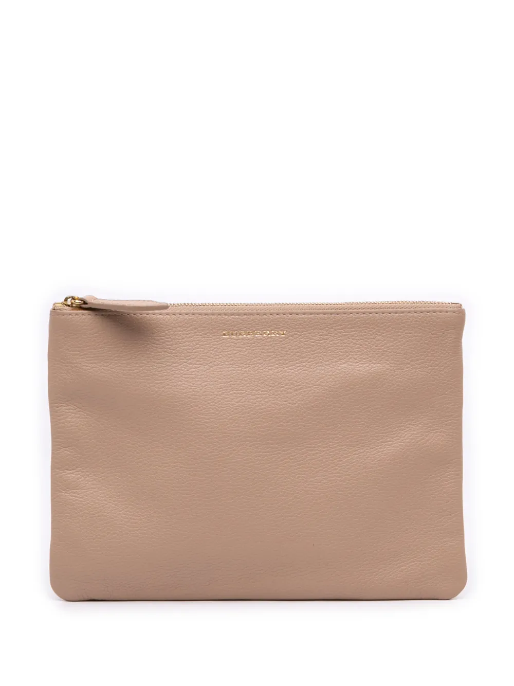 Burberry Pre-Owned 2000-2017 Pebbled Leather clutch bag - Marrone