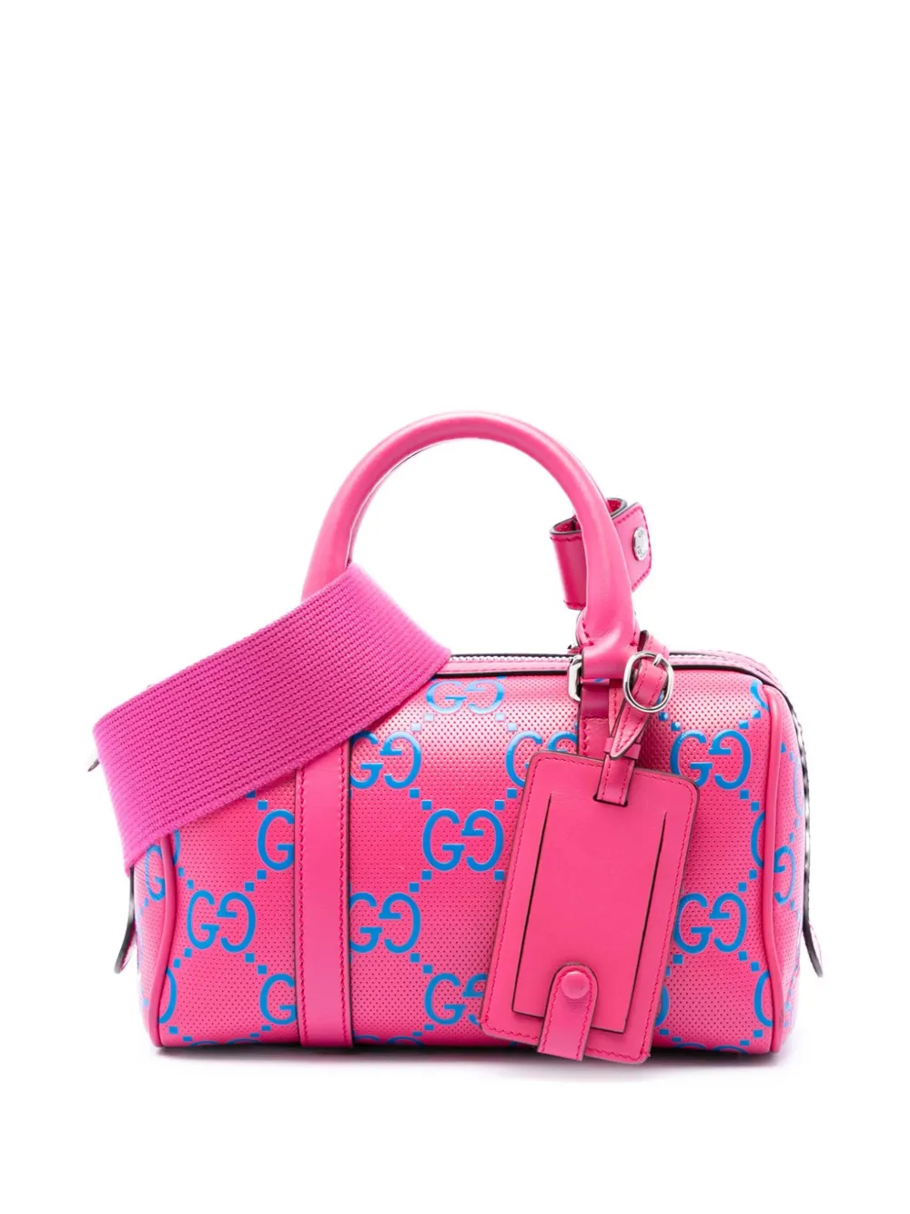 Gucci Pre-Owned 2016-2026 Mini Jumbo GG Perforated Leather Duffle Bag satchel - Rosa